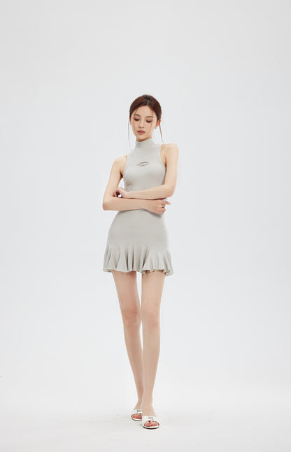 TURTLENECK SLEEVELESS DRESS