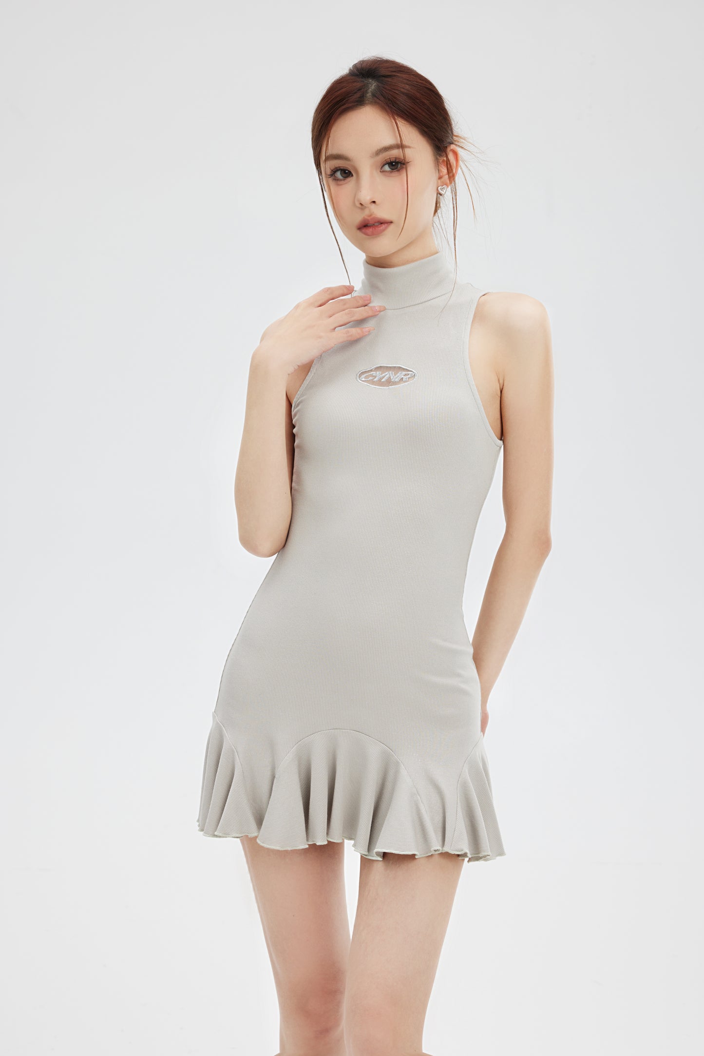 TURTLENECK SLEEVELESS DRESS