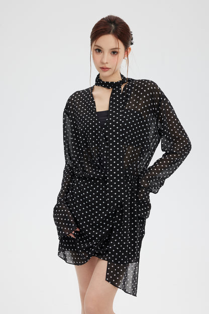 POLKA DOT SHIRT DRESS