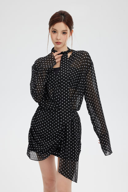 POLKA DOT SHIRT DRESS