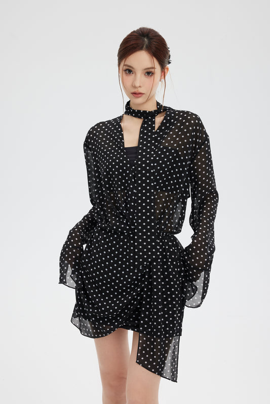 POLKA DOT SHIRT DRESS