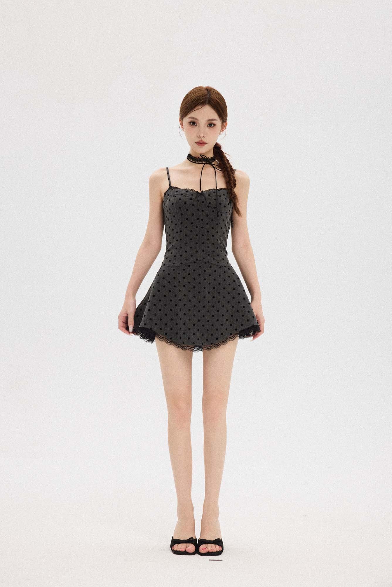 LACE POLKA DOT DRESS