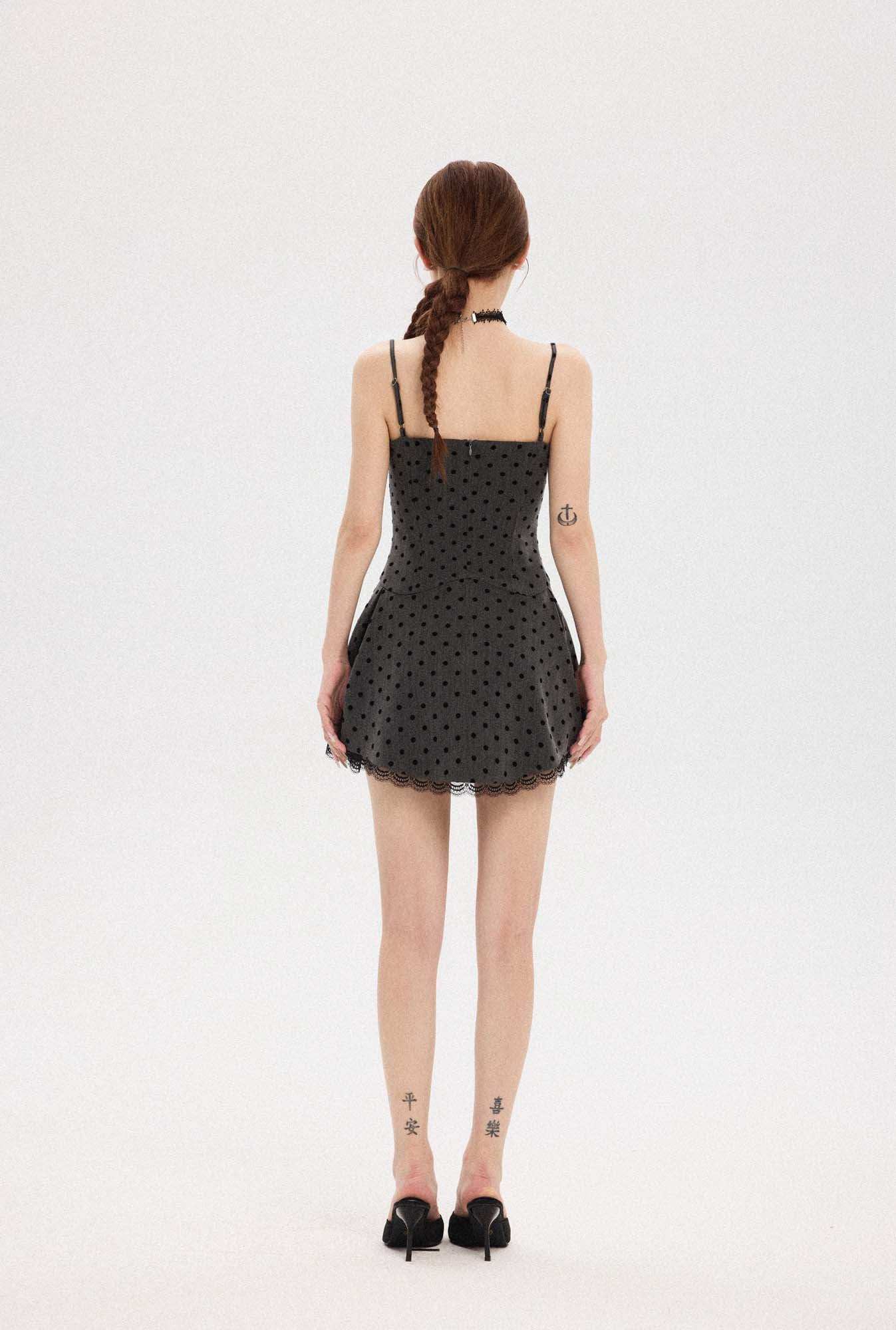 LACE POLKA DOT DRESS