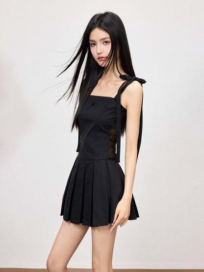 SIDE WAIST HOLLOW LITTLE BLACK DRESS