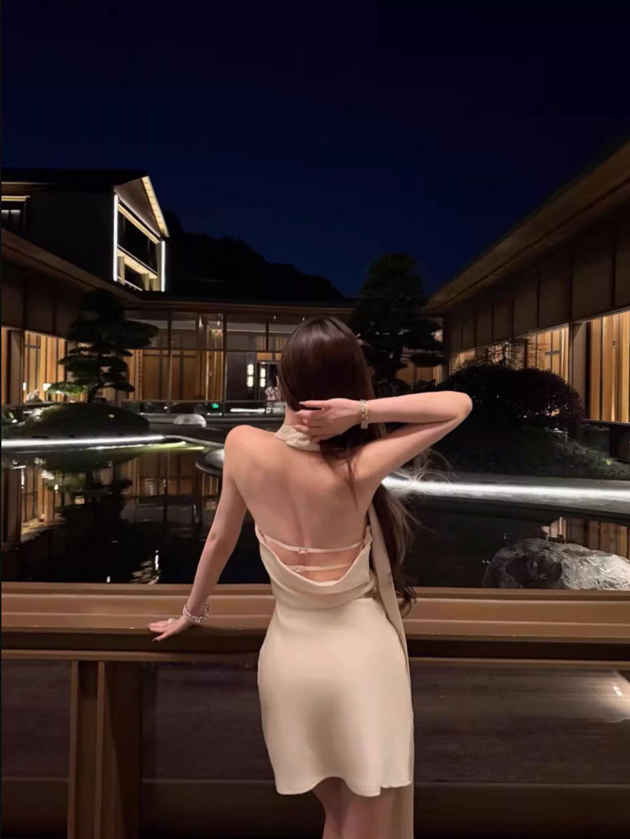 SEXY BACKLESS WAIST-HUGGING HIP DRESS
