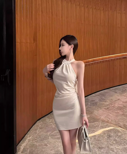 SEXY BACKLESS WAIST-HUGGING HIP DRESS