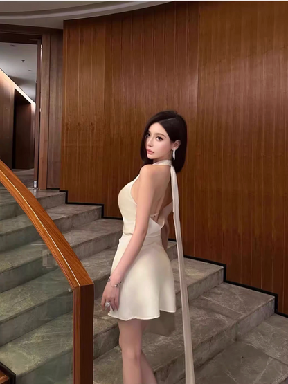 SEXY BACKLESS WAIST-HUGGING HIP DRESS