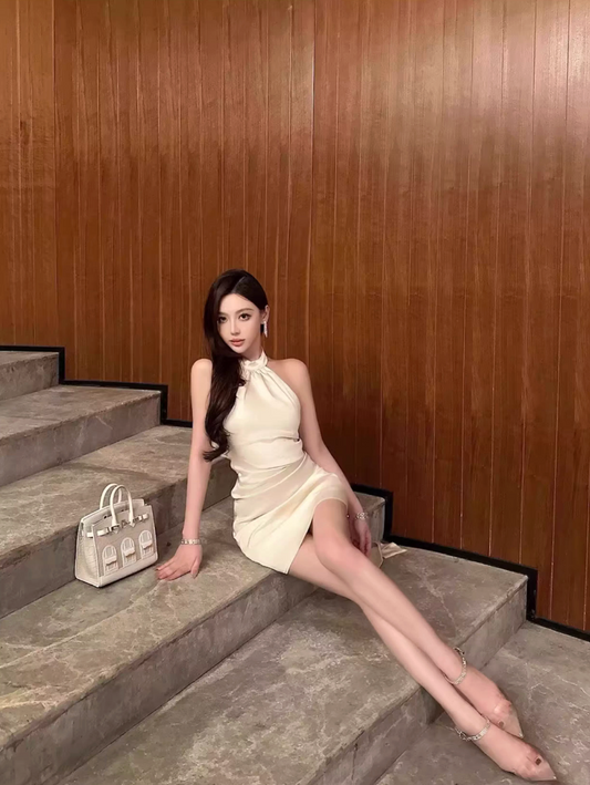 SEXY BACKLESS WAIST-HUGGING HIP DRESS