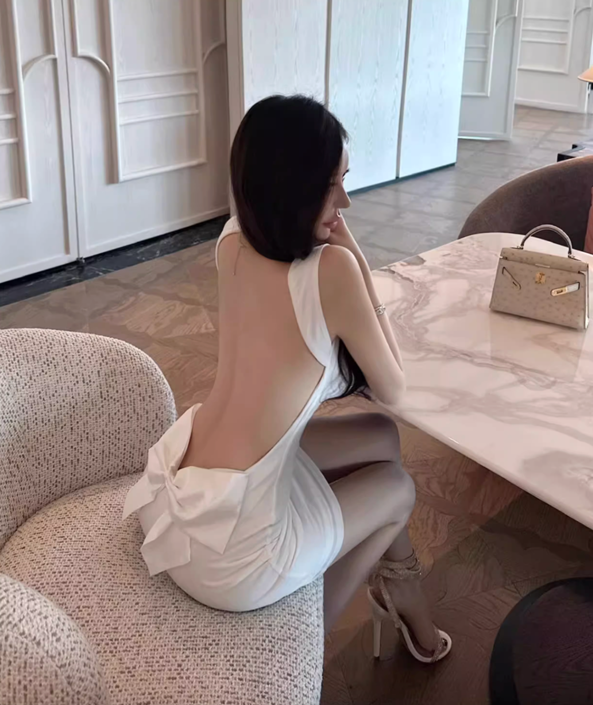 CELEBRITY STYLE SLIM WAIST HIP DRESS