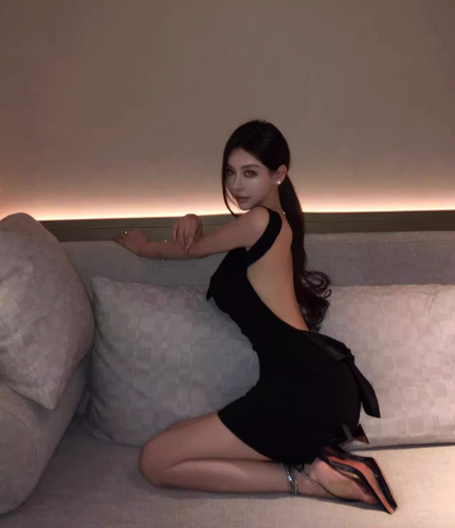 CELEBRITY STYLE SLIM WAIST HIP DRESS