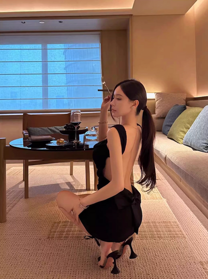 CELEBRITY STYLE SLIM WAIST HIP DRESS