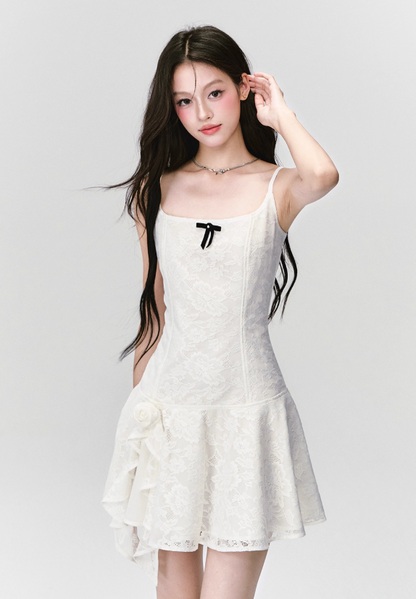 ELEGANT LACE A-LINE SLIP DRESS