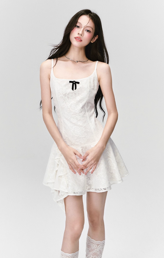 ELEGANT LACE A-LINE SLIP DRESS