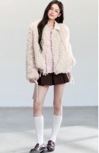 LIGHT ECO-FRIENDLY FUR COAT