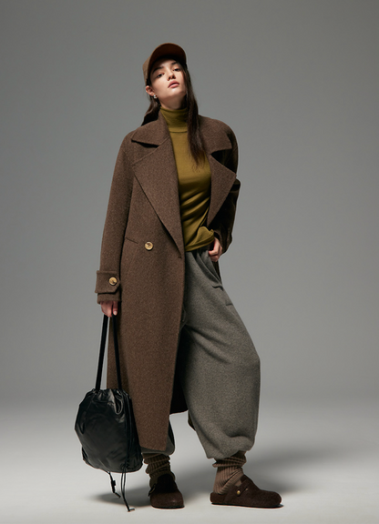 COUTURE MAXI LAPEL WOOL COAT