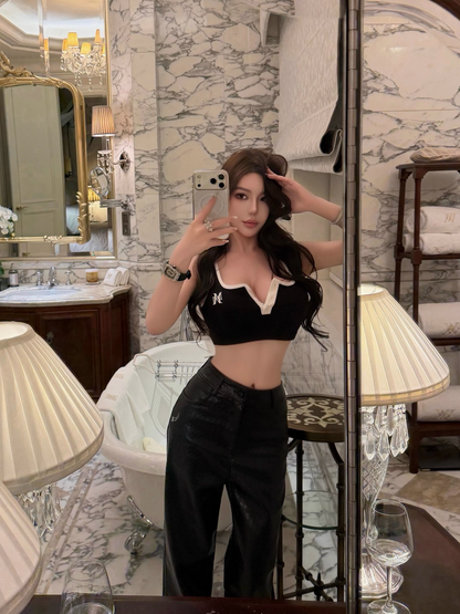 【日本在庫 】EMBROIDERED KNIT CAMI SET