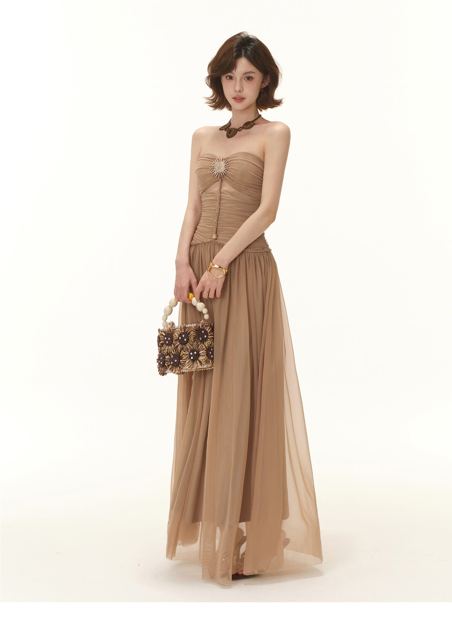 GREEK GODDESS TUBE TOP DRESS