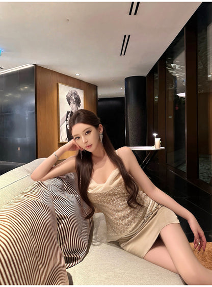 ROMANTIC GLOSSY BELTED SET