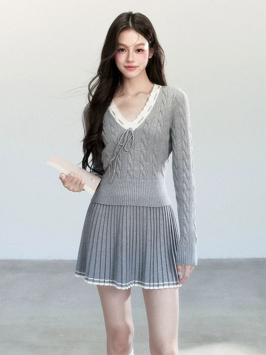 CLASSIC WAIST SWEATER DRESS SET