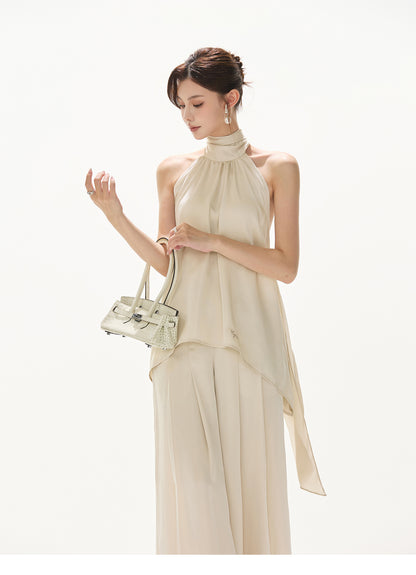OLD MONEY STYLE ELEGANT SATIN SET UP