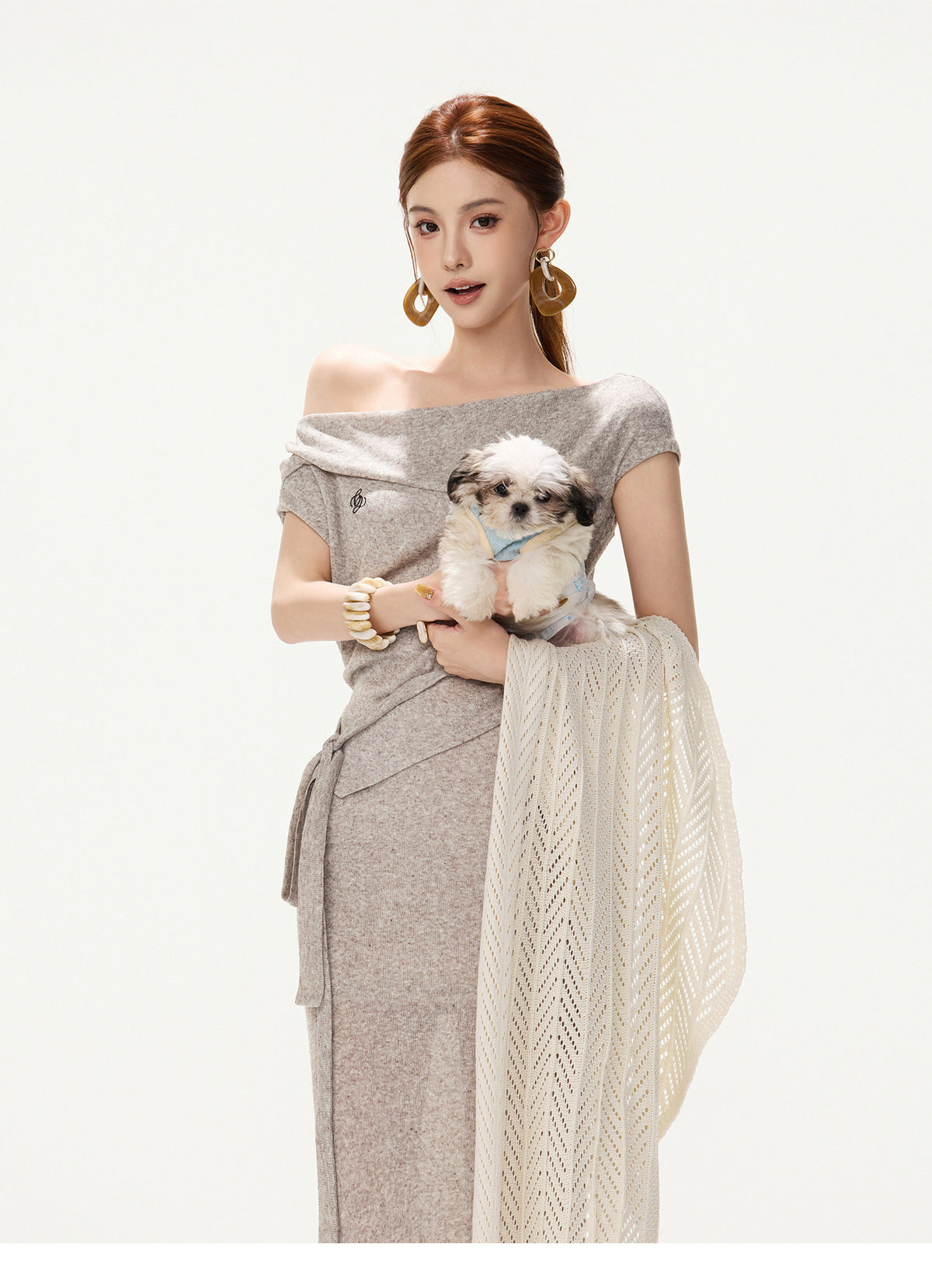 MIST SAGE DRAPED KNIT SET
