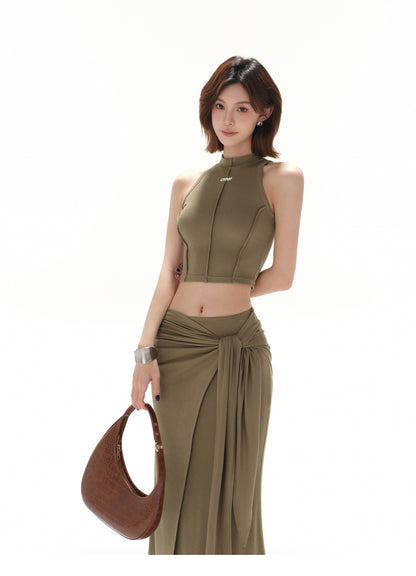 HIGH-END SLIM Y2K TWO-PIECE DRESS