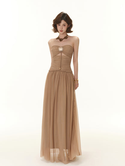 GREEK GODDESS TUBE TOP DRESS