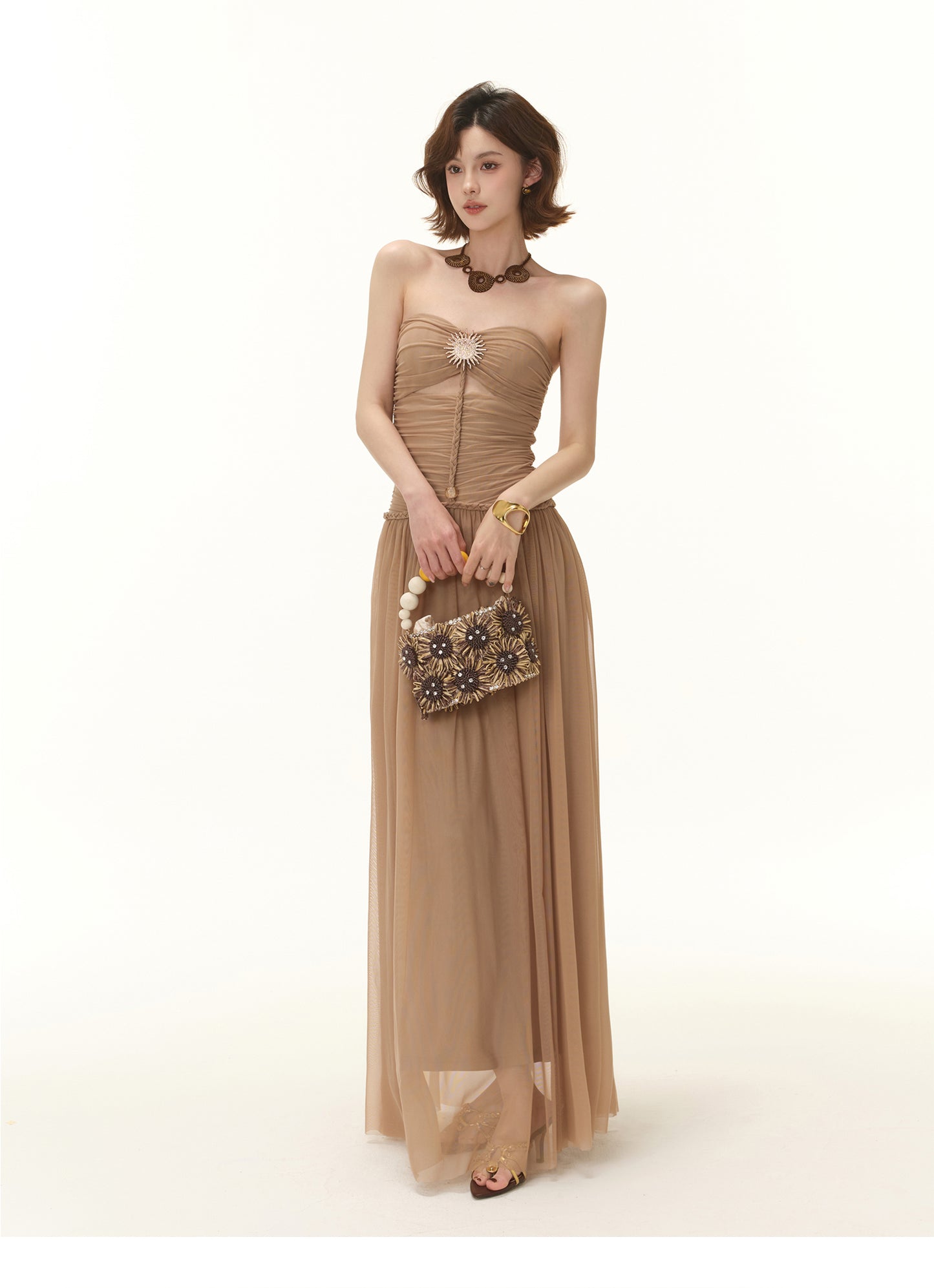 GREEK GODDESS TUBE TOP DRESS