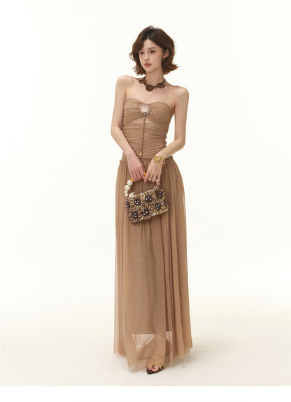 GREEK GODDESS TUBE TOP DRESS