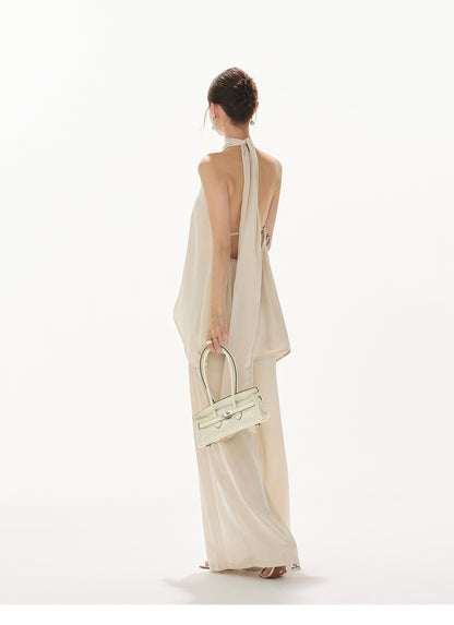 OLD MONEY STYLE ELEGANT SATIN SET UP