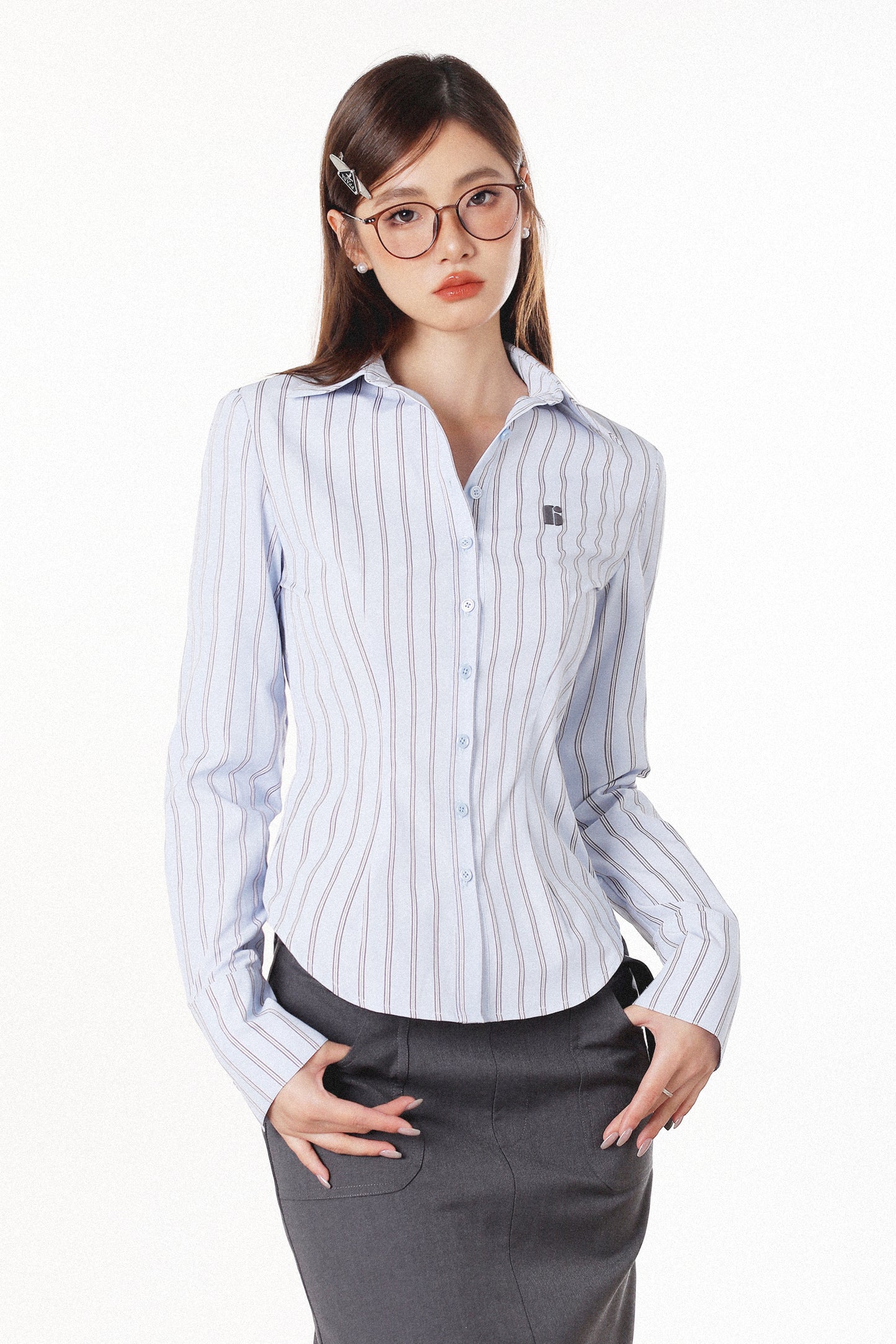 STRIPED WAIST SHIRT