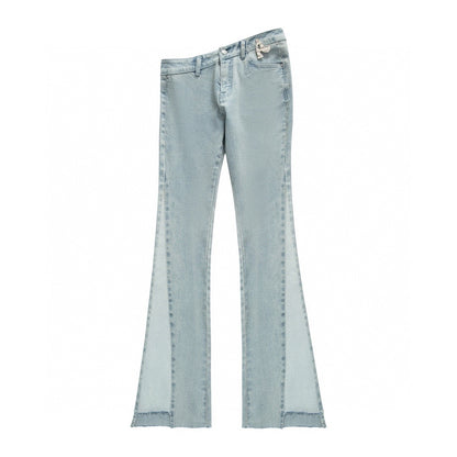 PATCH WORK  BOOT CUT DENIM BLUE/BLACK