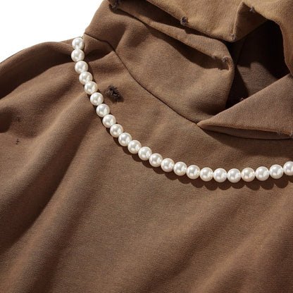 PEARL NECKLACE SWEAT SET UP