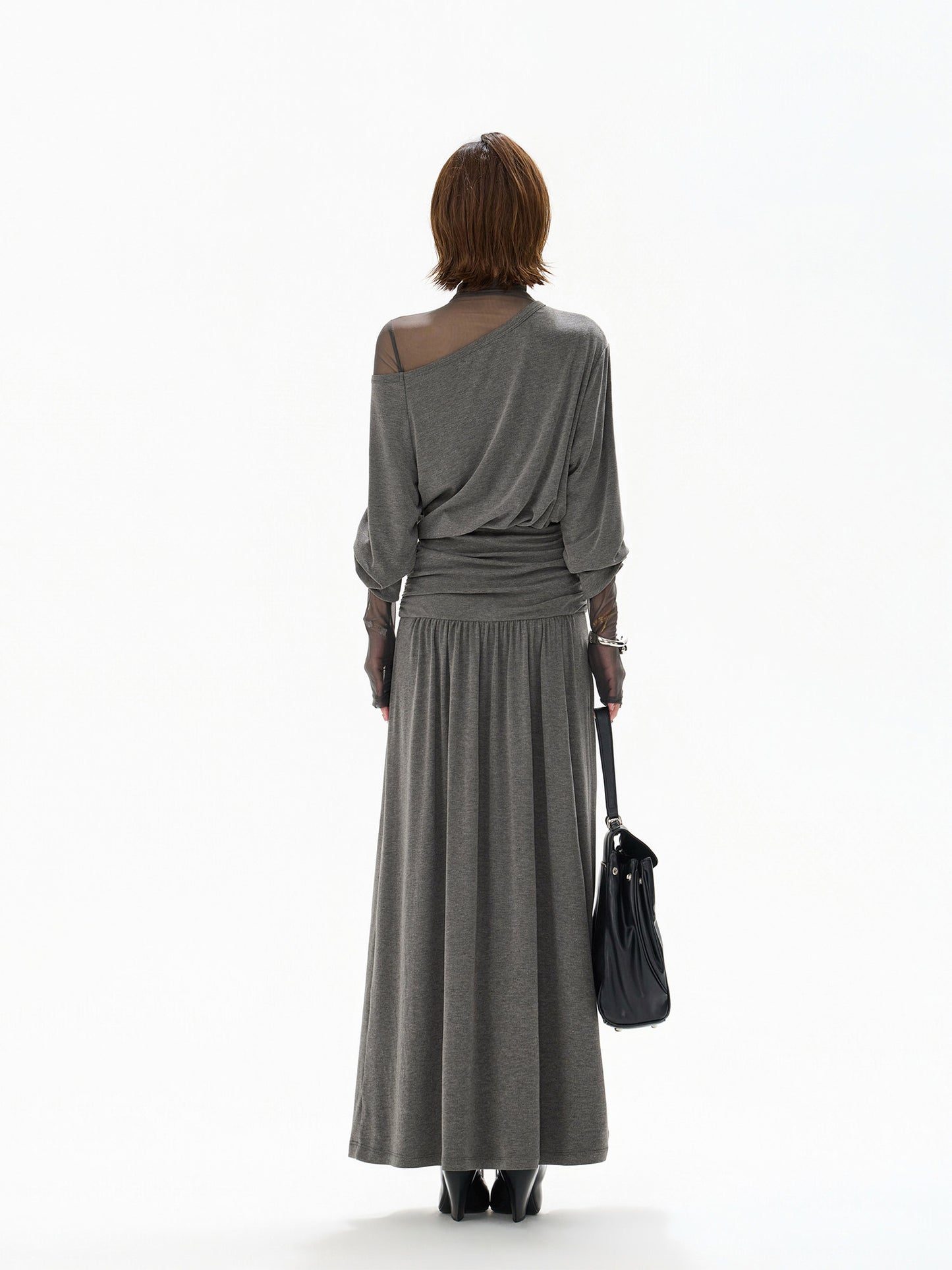 2-WAY OFF SHOULDER KNIT DRESS