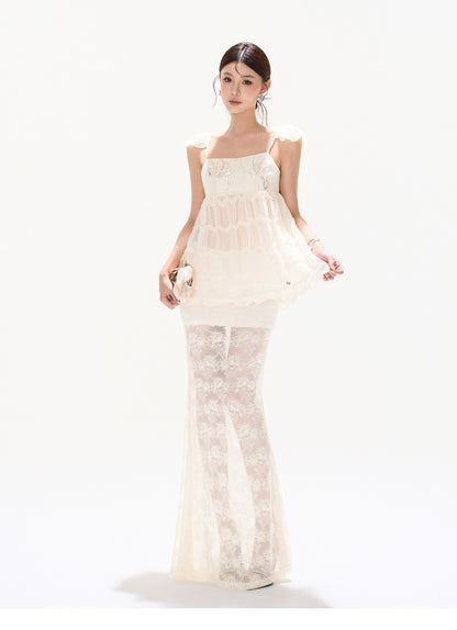 SEQUIN MESH SKIRT SET