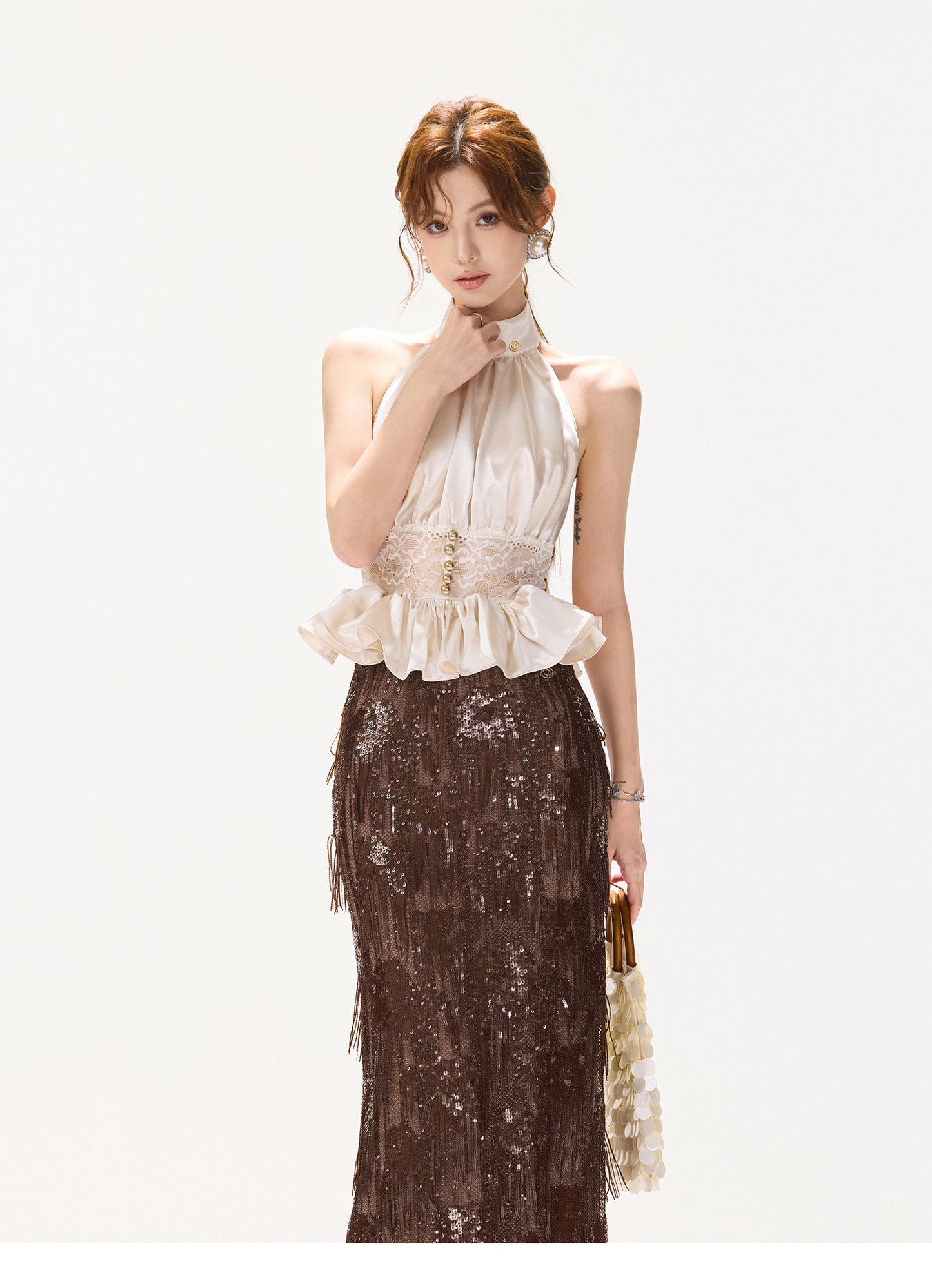 REGAL SATIN LACE SET