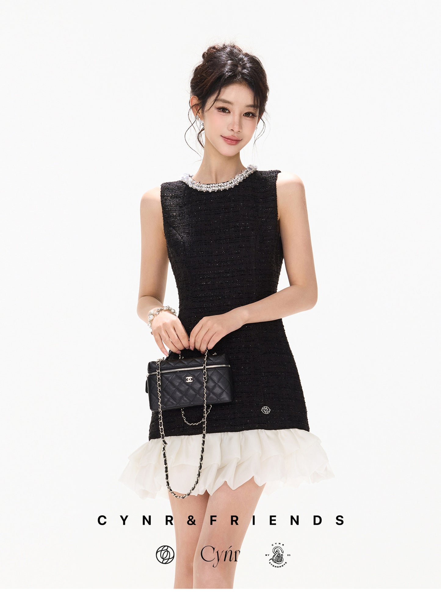 CHIC SEQUIN RUFFLE MINI DRESS