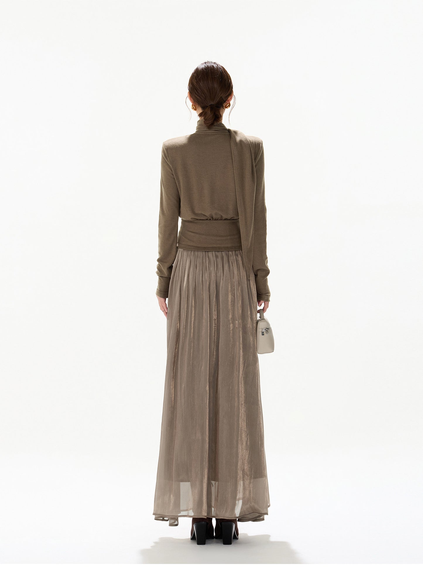 DRAPED LAYER GLOW DRESS