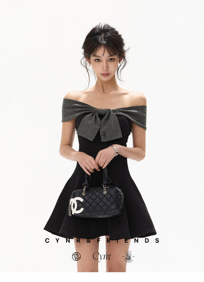 【日本在庫 】OFF SHOULDER POLKA DOT DRESS