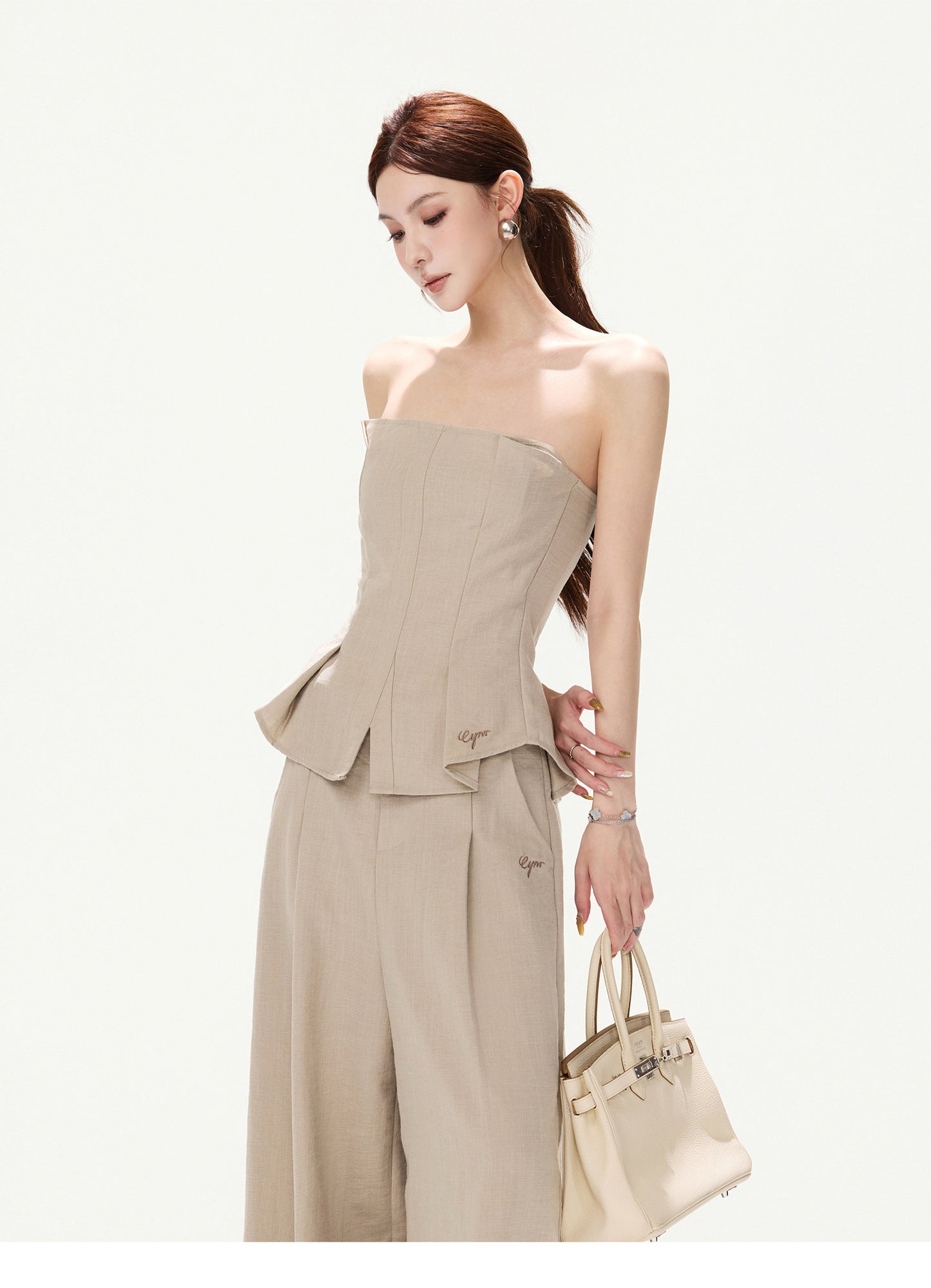 FRENCH LINEN PLEATED SET