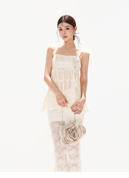 SEQUIN MESH SKIRT SET