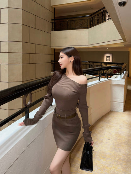 ELEGANT OF KNIT TWO-PIECE SET