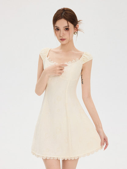 CHUNYU STYLE BEIGE LACE DRESS