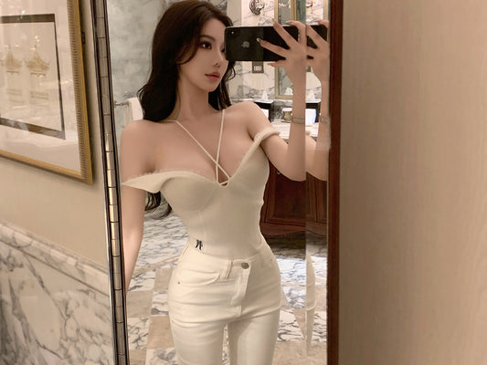 ATELIER LACE CROSS KNIT CAMISOLE