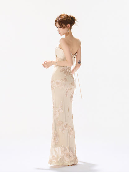 LUXE EMBROIDERY GOWN