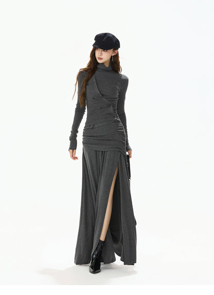 VINTAGE DOUBLE-BREASTED KNIT SET