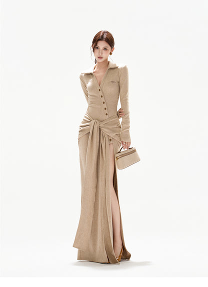 ELEGANT HIGH SLIT STRAPPY SLIM FIT ONE-PIECE