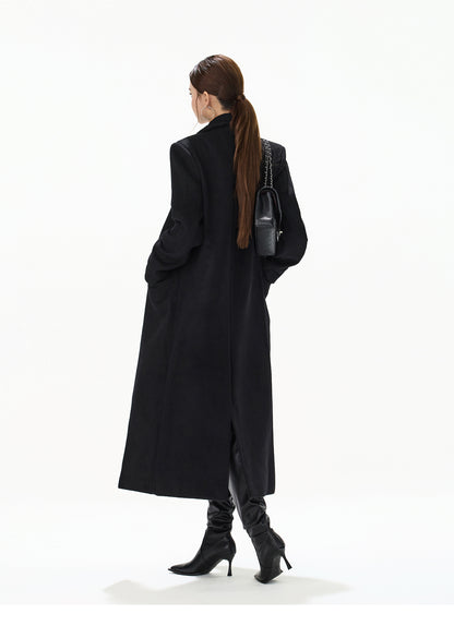 RHINESTONE WOOL OVERSIZED COAT