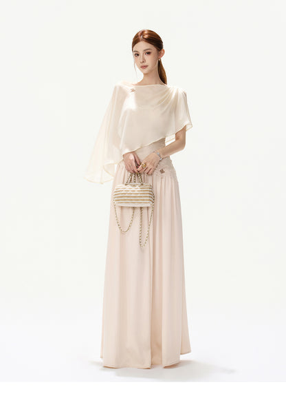 LACE SATIN MAXI DRESS