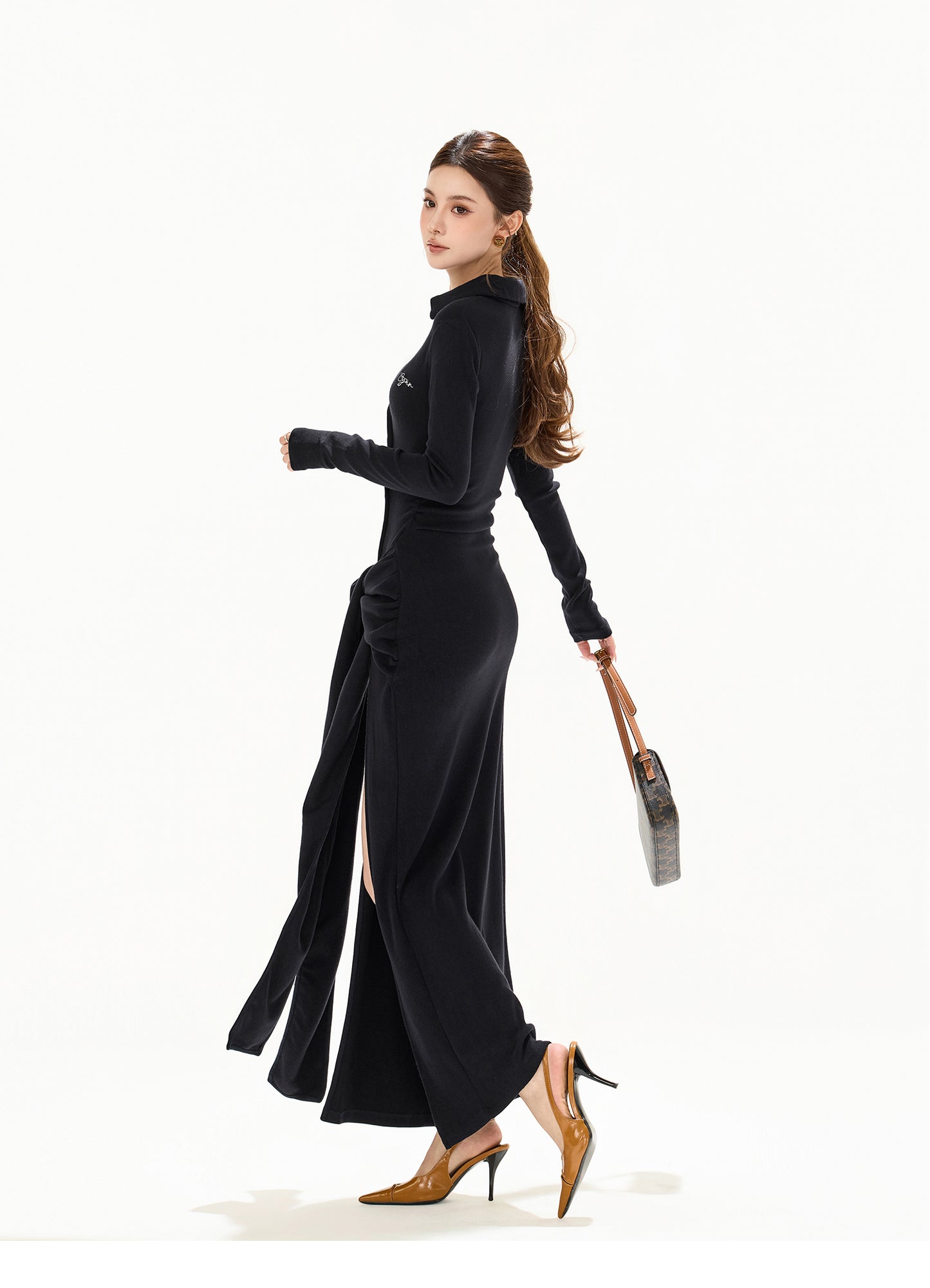 ELEGANT HIGH SLIT STRAPPY SLIM FIT ONE-PIECE